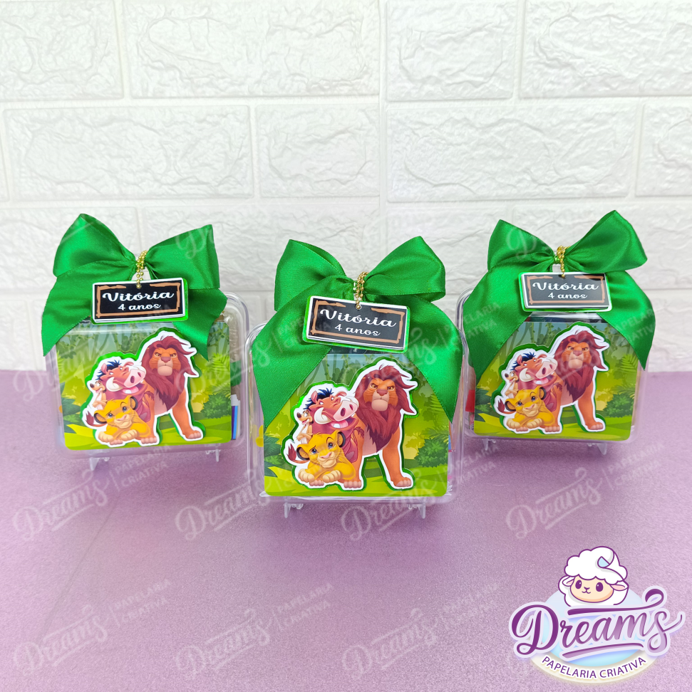 Kit com 10 Maletinhas Acrílicas Diversão 13,5 x 17 x 7 cm – Rei Leão - #3