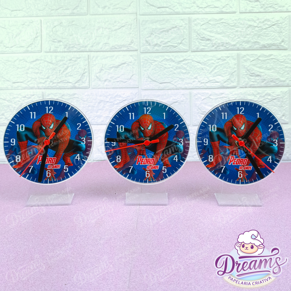 Kit com 10 Relógios de Mesa em Acrílico – Homem-Aranha - #4