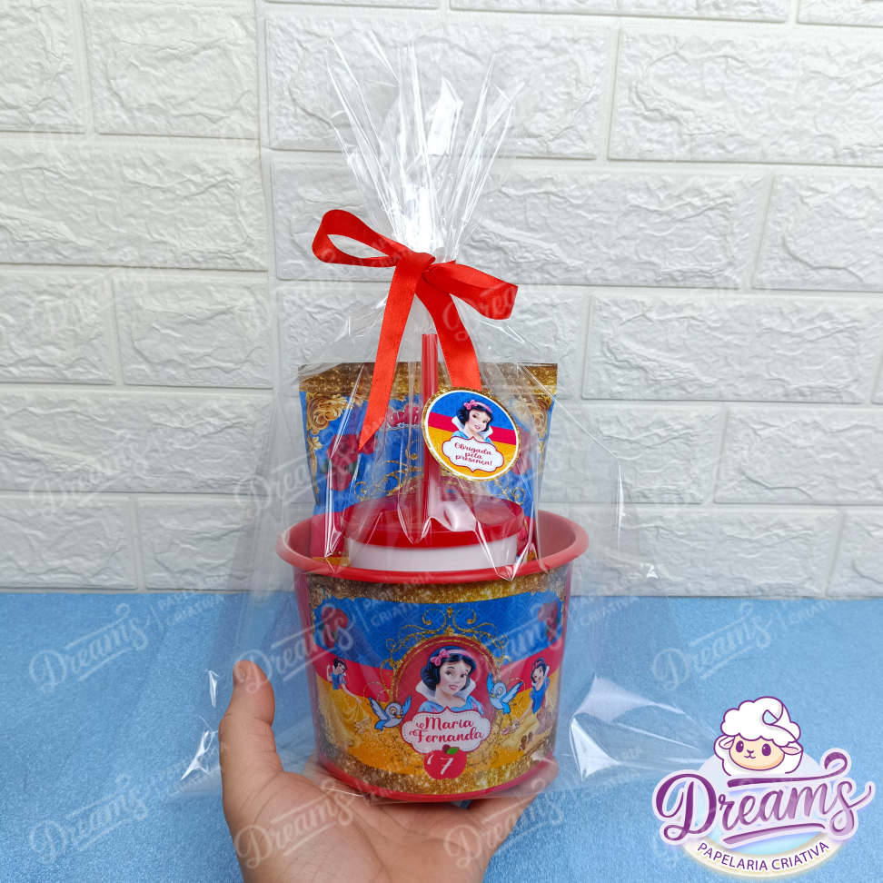 Kit com 20 Cineminhas: Balde, Copo 480 ml e Ruffles 17 g – Branca de Neve - #5
