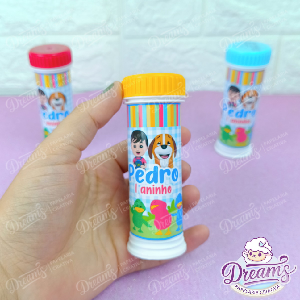 Kit com 12 Bolhas de Sabão Personalizadas – Bento e Totó - #3