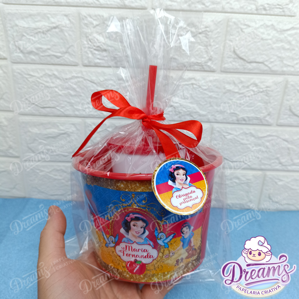 Kit com 10 Cineminhas: Copo 480 ml e Balde de 1,5 Litro – Branca de Neve e os Sete Anões - #8