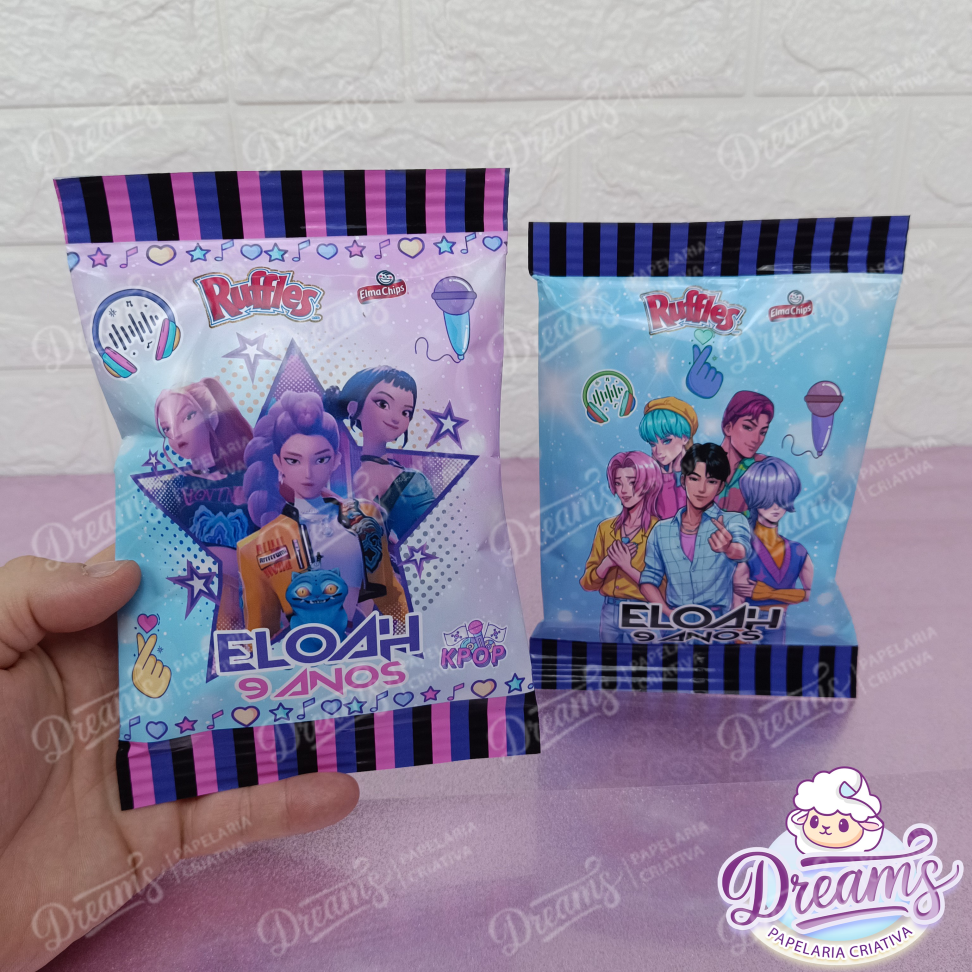 Kit com 20 Pacotes de Batata Ruffles 17 g Personalizados – K-Pop | Eloah 9 Anos - #3