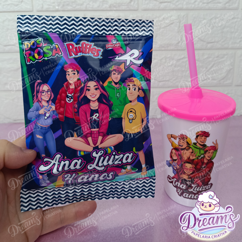 Kit com 12 Batatas Ruffles e 12 Copos de 480 ml – Dos Rosa - #3