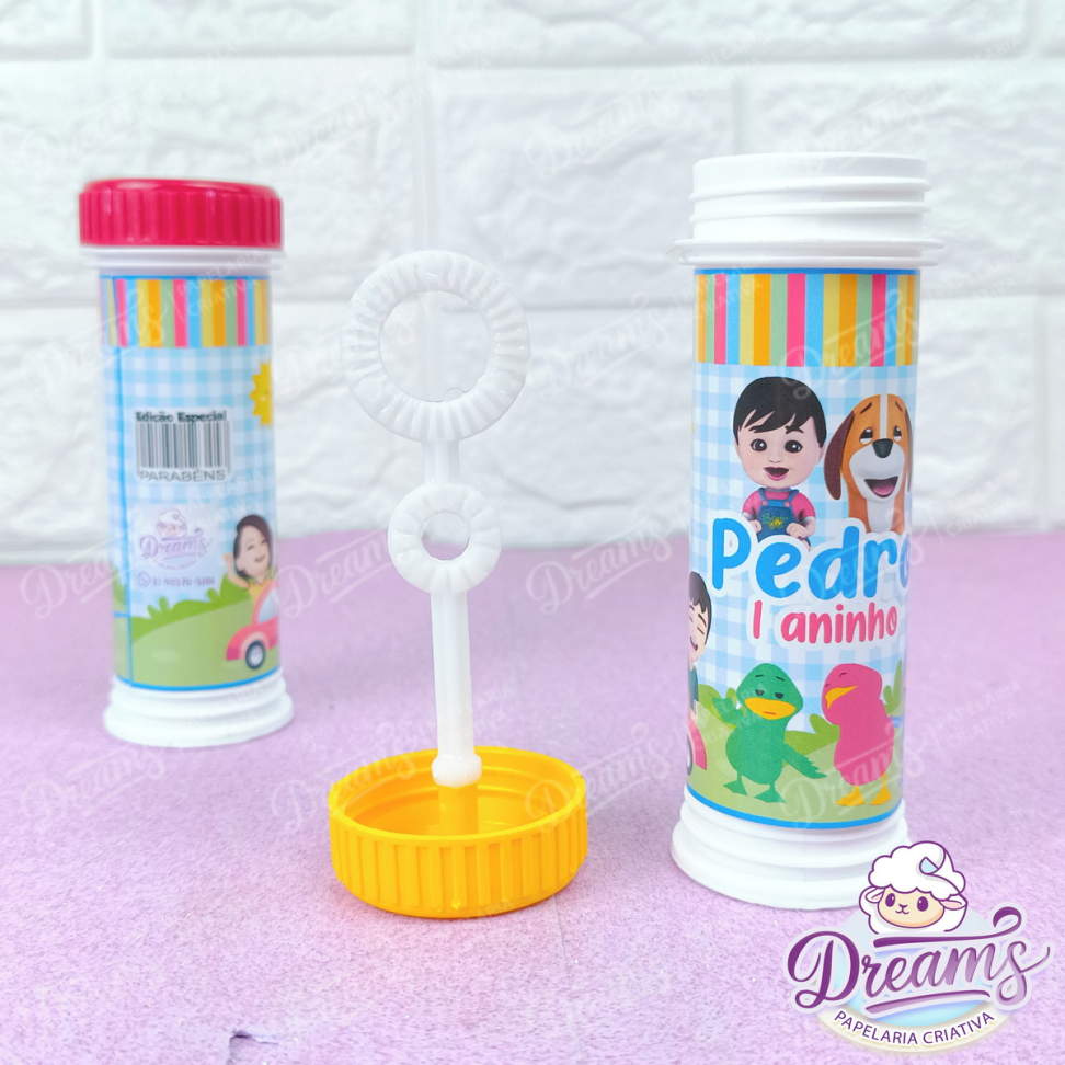 Kit com 12 Bolhas de Sabão Personalizadas – Bento e Totó - #4