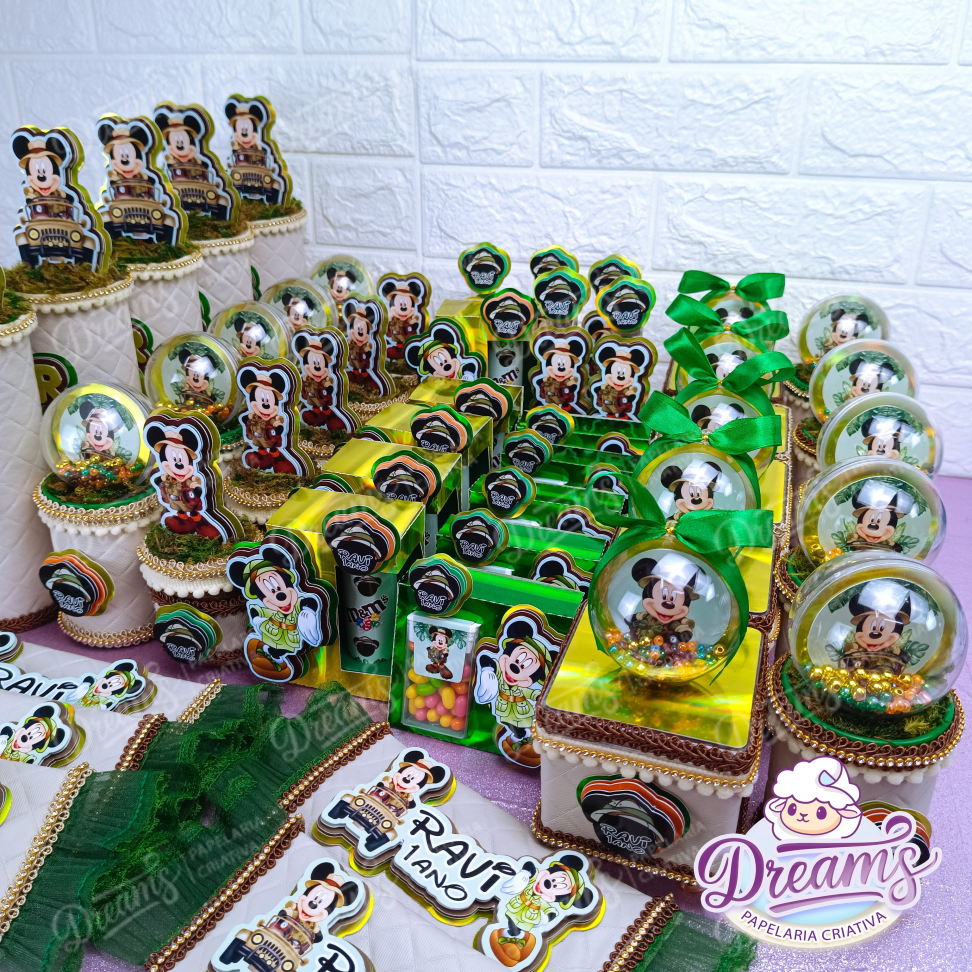 Kit Dreams Ultra com 40 Itens Personalizados – Mickey Safari - #10