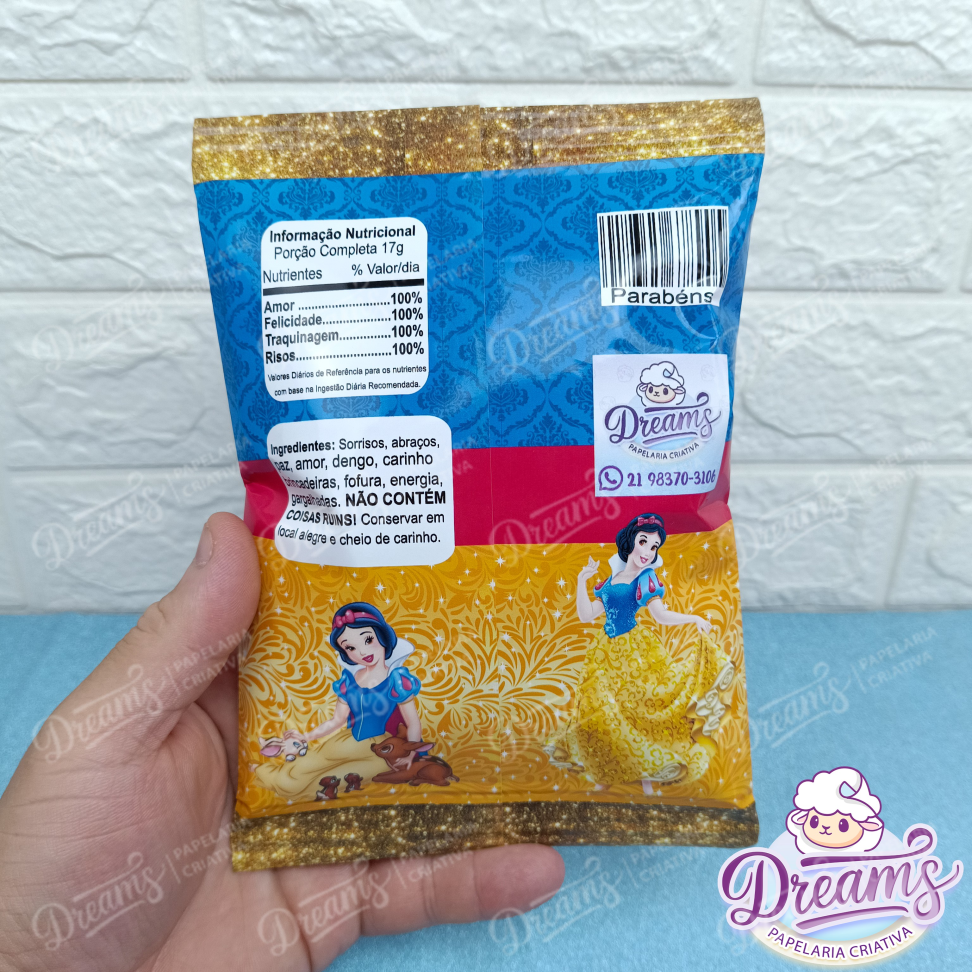 Kit com 20 Pacotes de Batata Ruffles 17 g Personalizados – Branca de Neve - #5