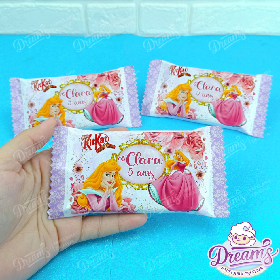Kit com 20 Rótulos para KitKat 41,5 g – Bela Adormecida - #3