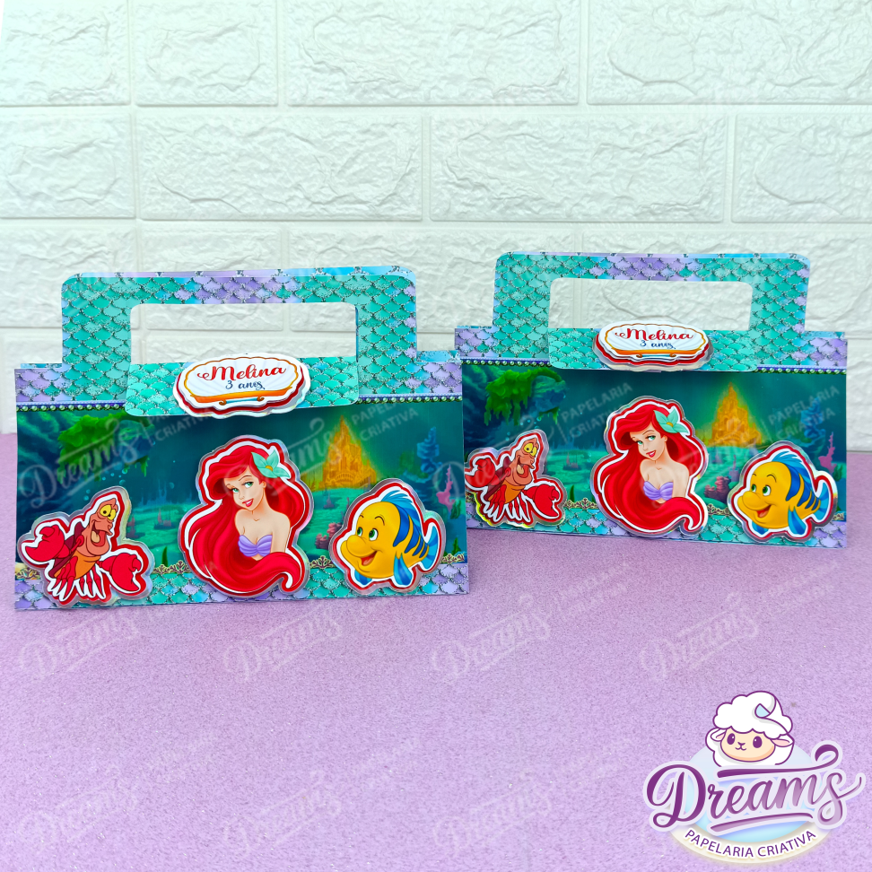Kit com 10 Pastas de Colorir Personalizadas – Pequena Sereia - #5