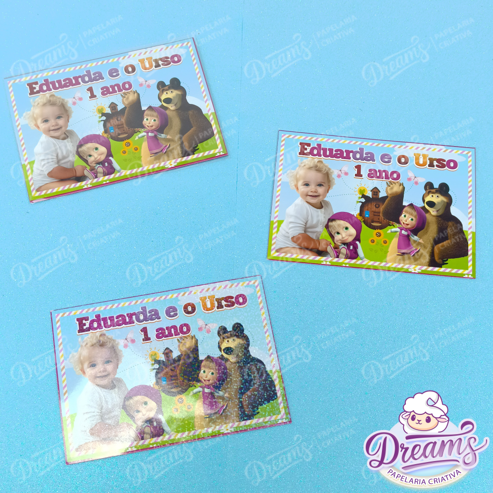 Kit com 20 Ímãs de Geladeira 10 × 15 cm – Masha e o Urso - #5