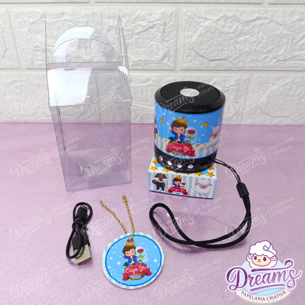 Kit com 20 Caixas de Som Bluetooth 887 Personalizadas – Pequeno Príncipe