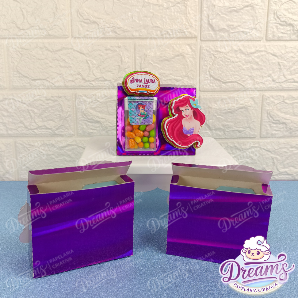 Kit com 14 Porta-Tic Tac Personalizados – Pequena Sereia