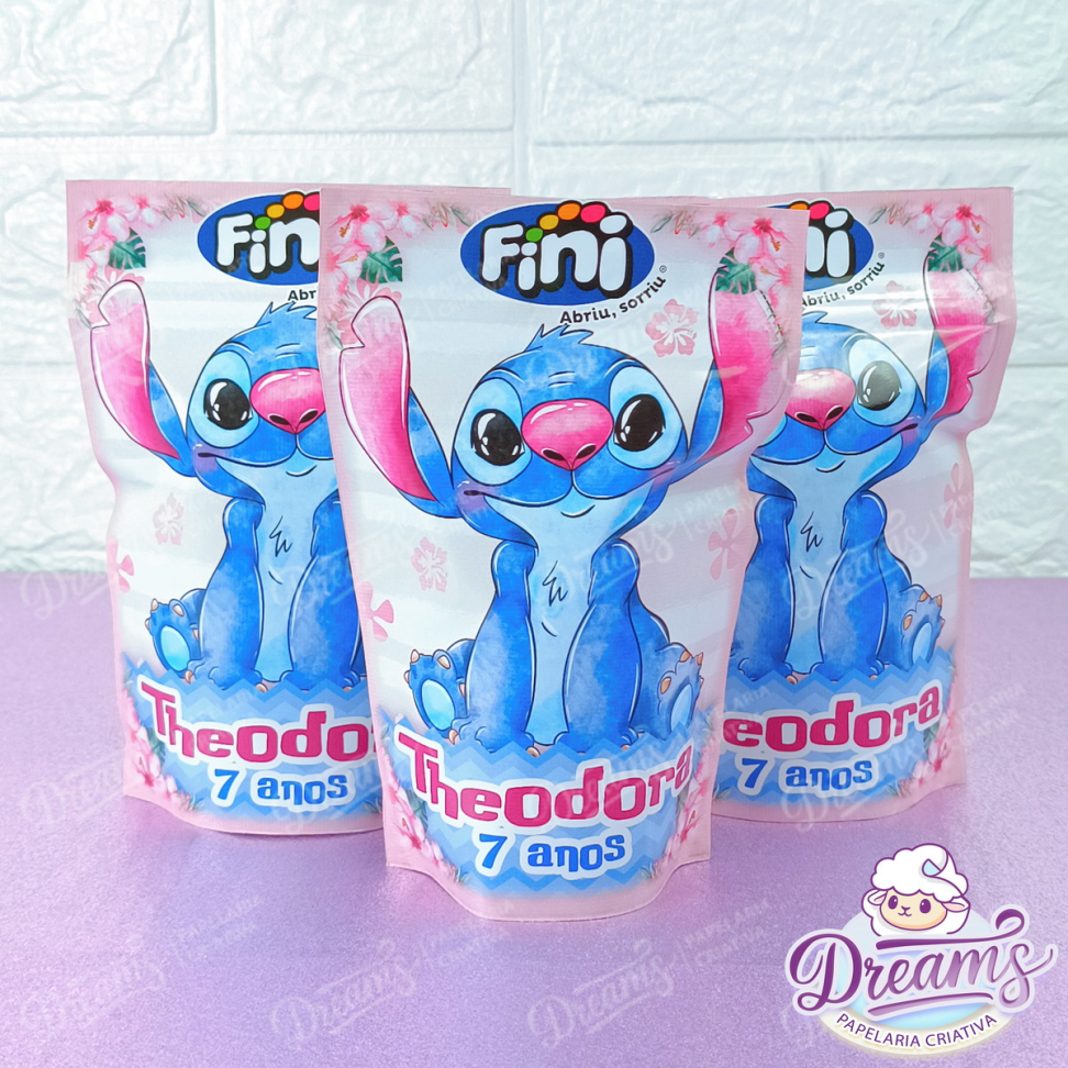 Kit com 20 Saquinhos Zip Lock Metalizados 10 × 15 cm – Stitch - #4