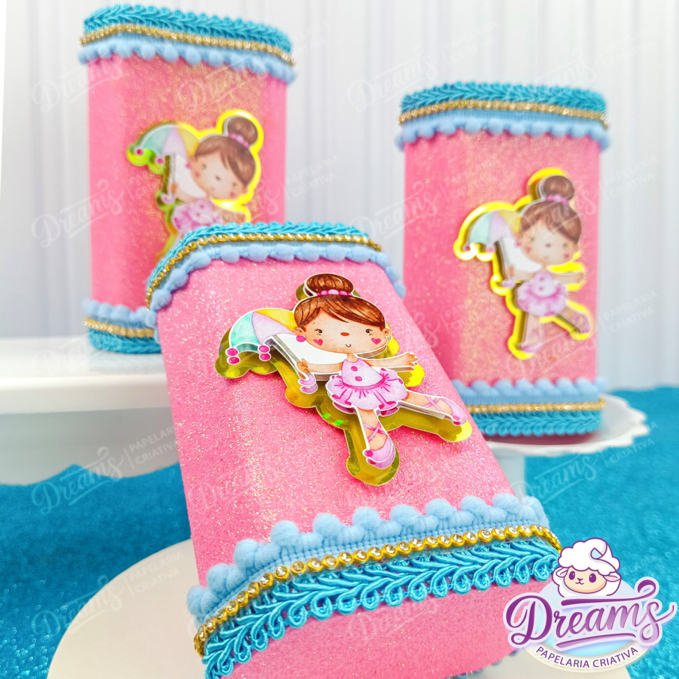 Kit com 10 Biscoitos Look em Embalagens Personalizadas – Circo Rosa - #3
