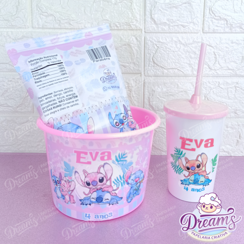 Kit com 20 Cineminhas: Balde, Copo 480 ml e Ruffles 17 g – Stitch - #3