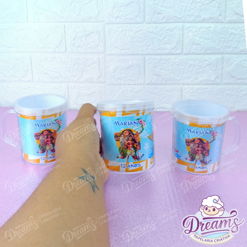 Kit com 20 Canecas Acrílicas Rosqueáveis 380 ml – Moana - #5