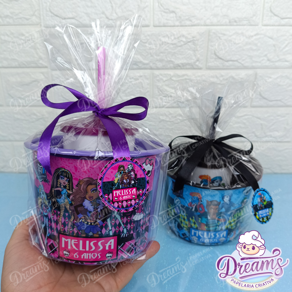 Kit com 10 Cineminhas: Copo 480 ml e Balde de 1,5 Litro – Monster High - #5
