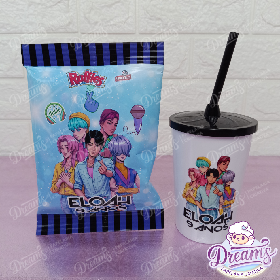 Kit com 12 Batatas Ruffles e 12 Copos de 480 ml – Guerreiras do K-Pop - #3