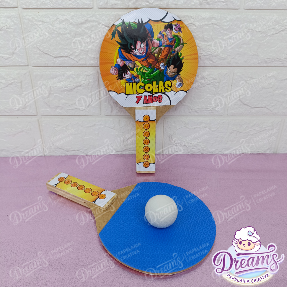 20 Raquetes de Ping Pong Personalizadas Dragon Ball