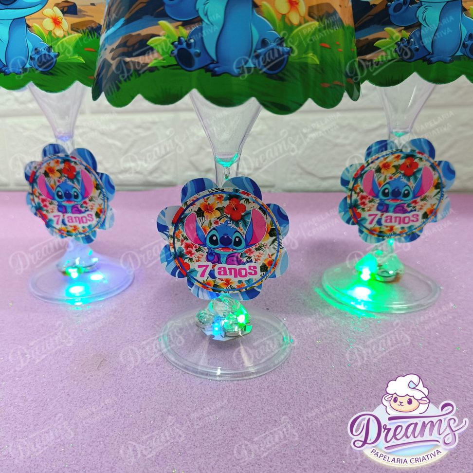 Kit com 10 Abajures Taça LED para Centro de Mesa – Stitch - #3
