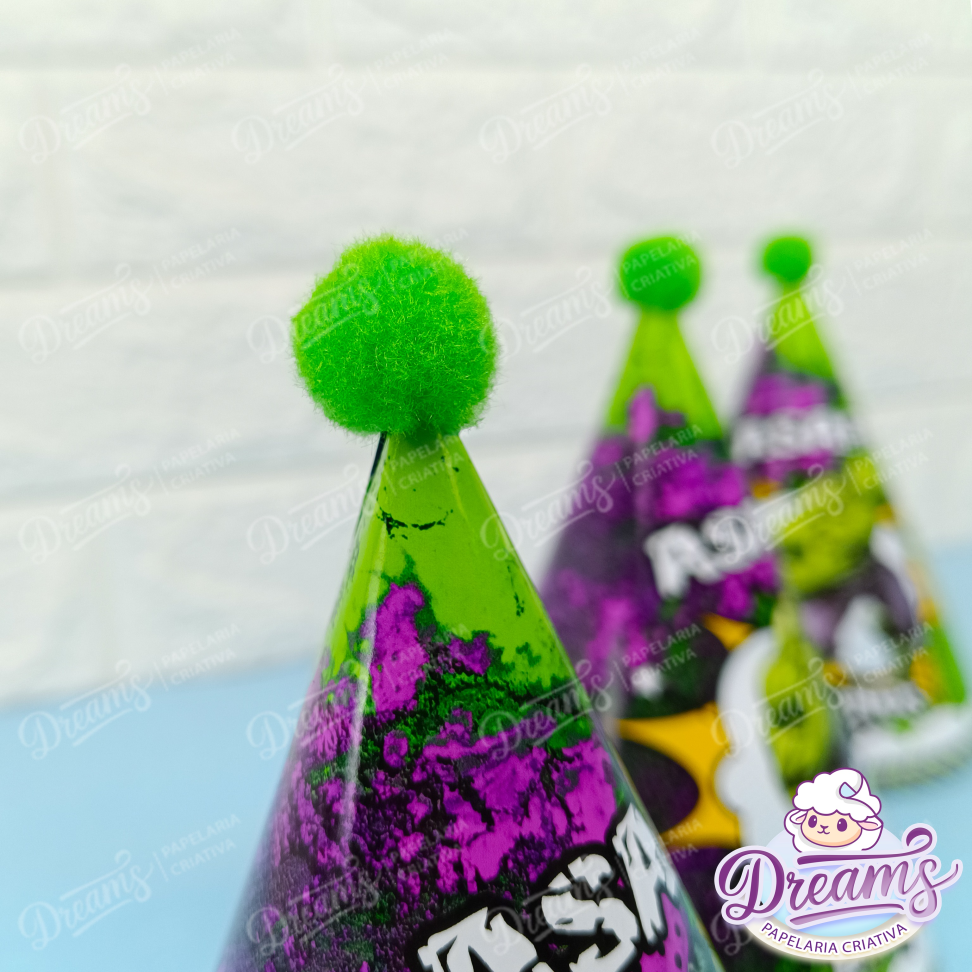 Kit com 20 Chapéus de Aniversário Personalizados – Hulk - #4
