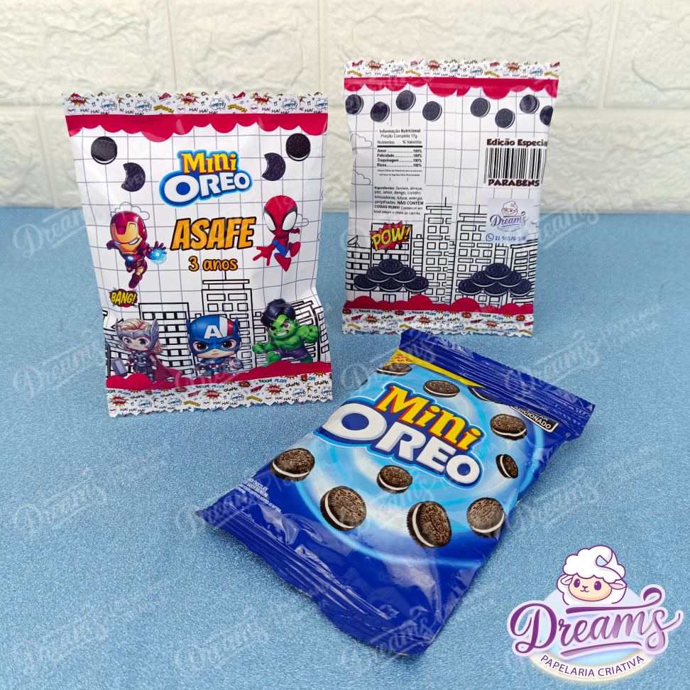 Kit com 20 Pacotes de Mini Oreo 35 g Personalizados – Vingadores Baby - #5