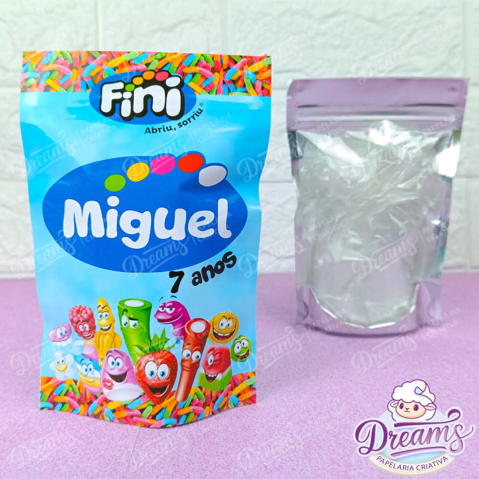 Kit com 20 Saquinhos Zip Lock Metalizados 14 × 20 cm – sem Fini