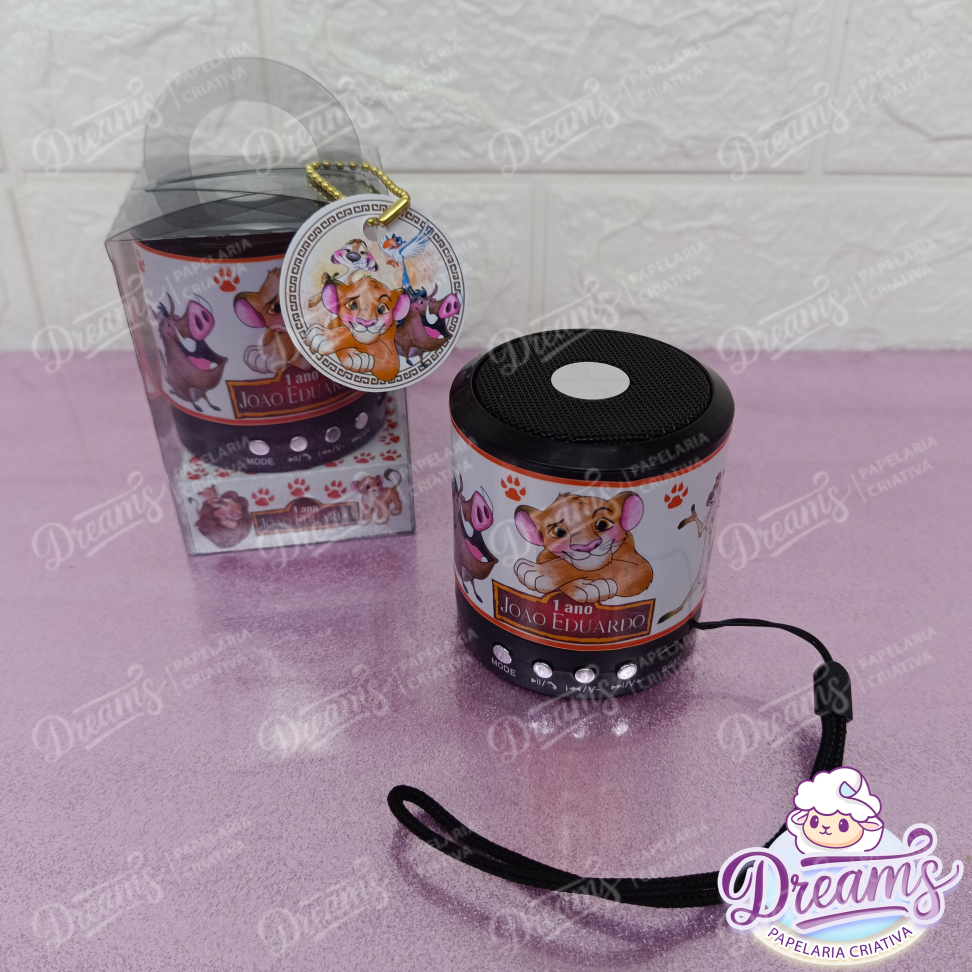 Kit com 20 Caixas de Som Bluetooth 887 Personalizadas – Rei Leão