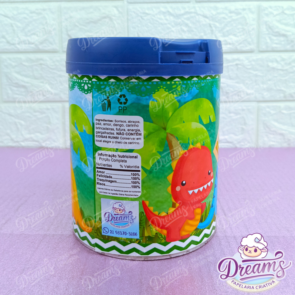 Kit com 20 Rótulos para Lata Aptamil 800 g – Dino Baby - #5