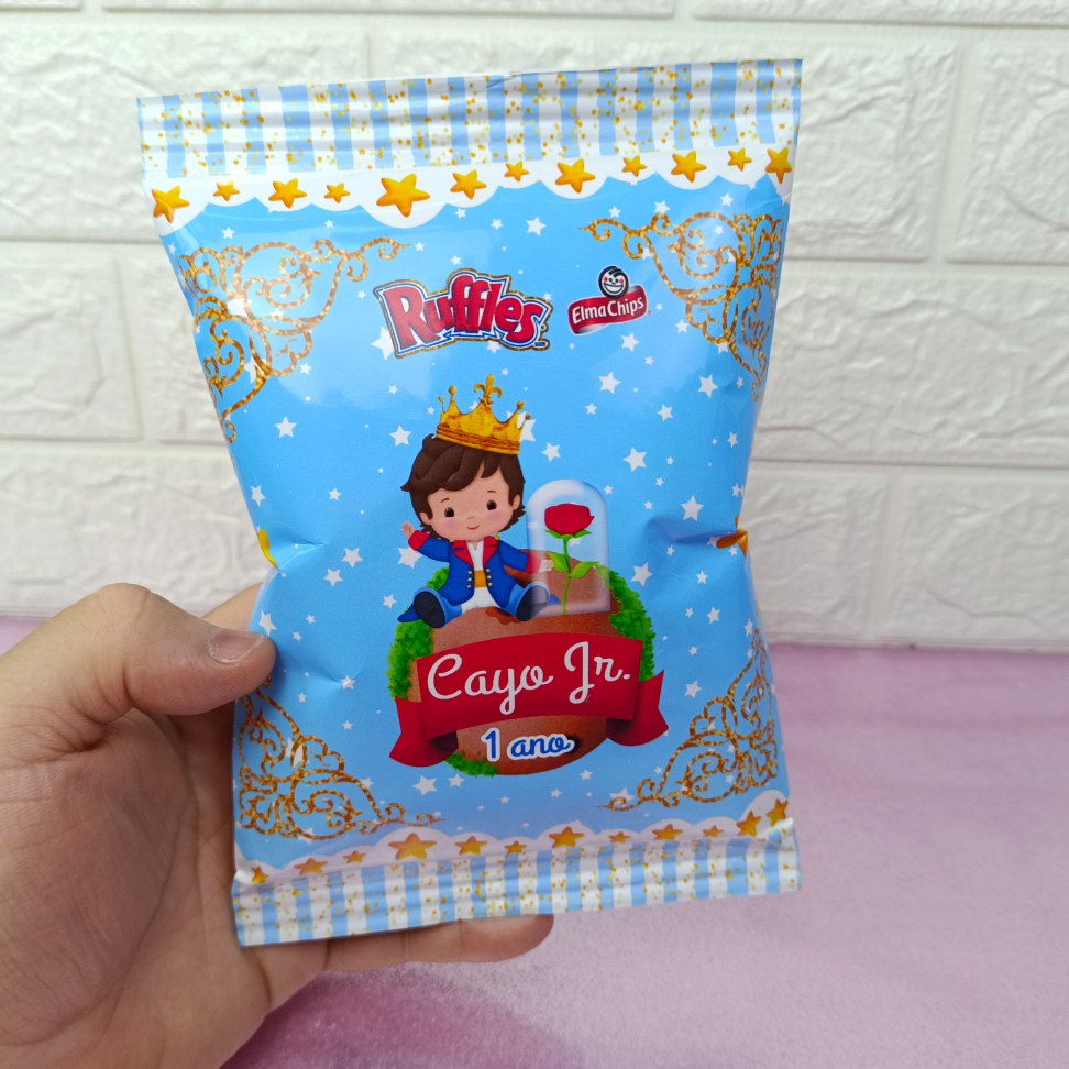 Kit com 20 Pacotes de Batata Ruffles 17 g Personalizados – Pequeno Príncipe