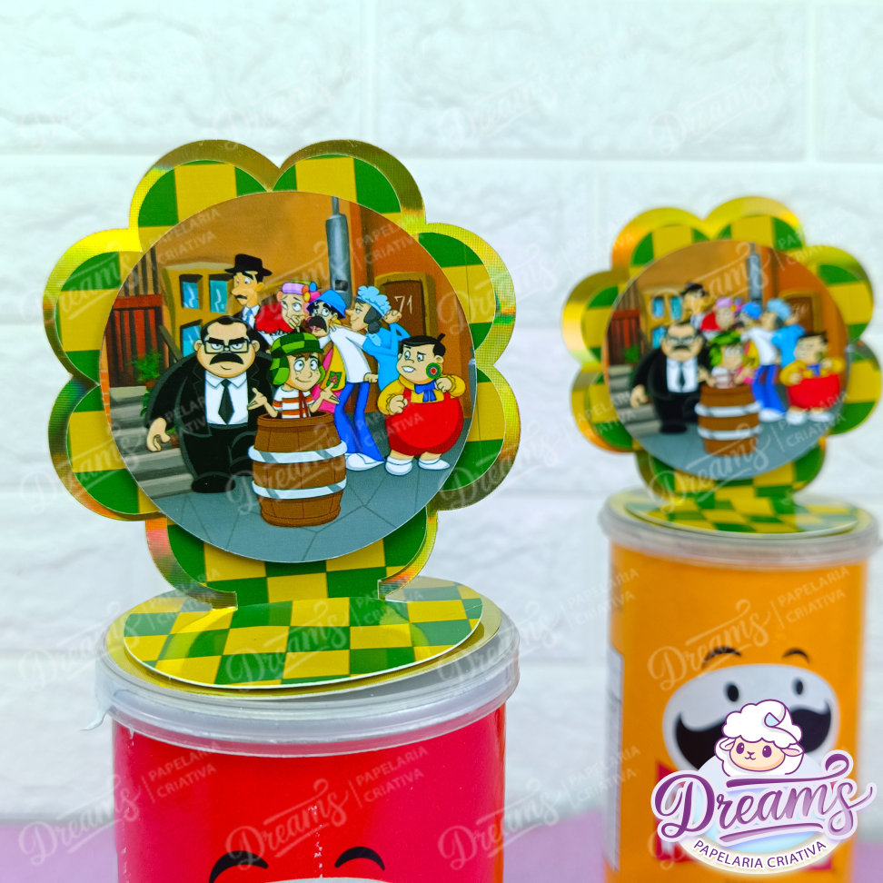 Kit com 20 Apliques para Latas de Pringles 109 g – Chaves - #3