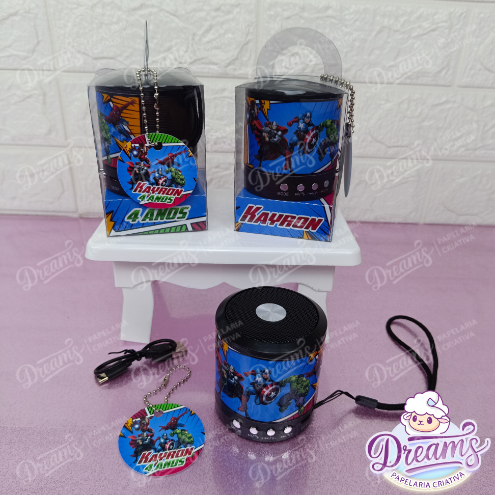 Kit com 20 Caixas de Som Bluetooth 887 Personalizadas – Vingadores