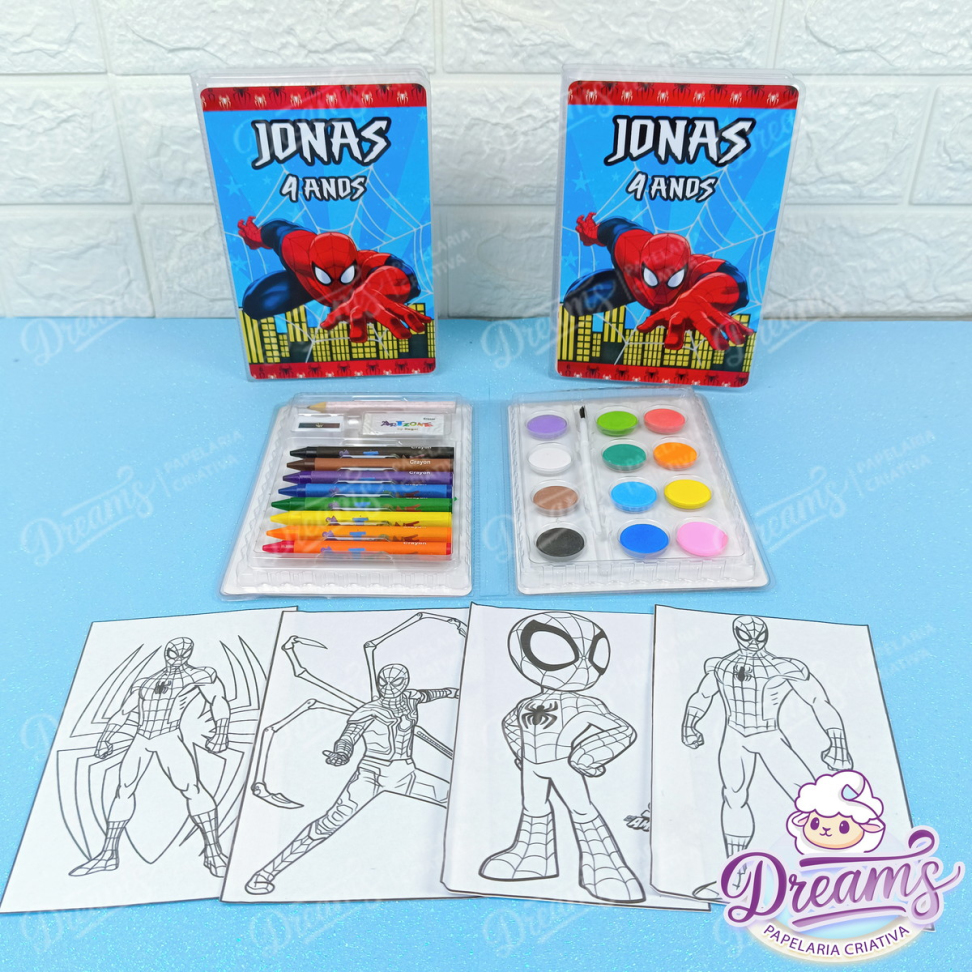 Kit com 10 Estojos de Colorir com 29 Peças – Homem-Aranha - #3