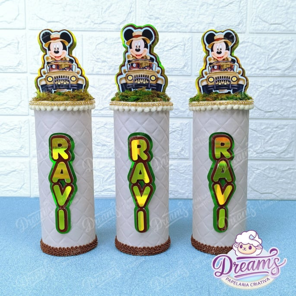 Kit com 10 Latas de Pringles 104 g Personalizadas de Luxo – Mickey Safari - #4