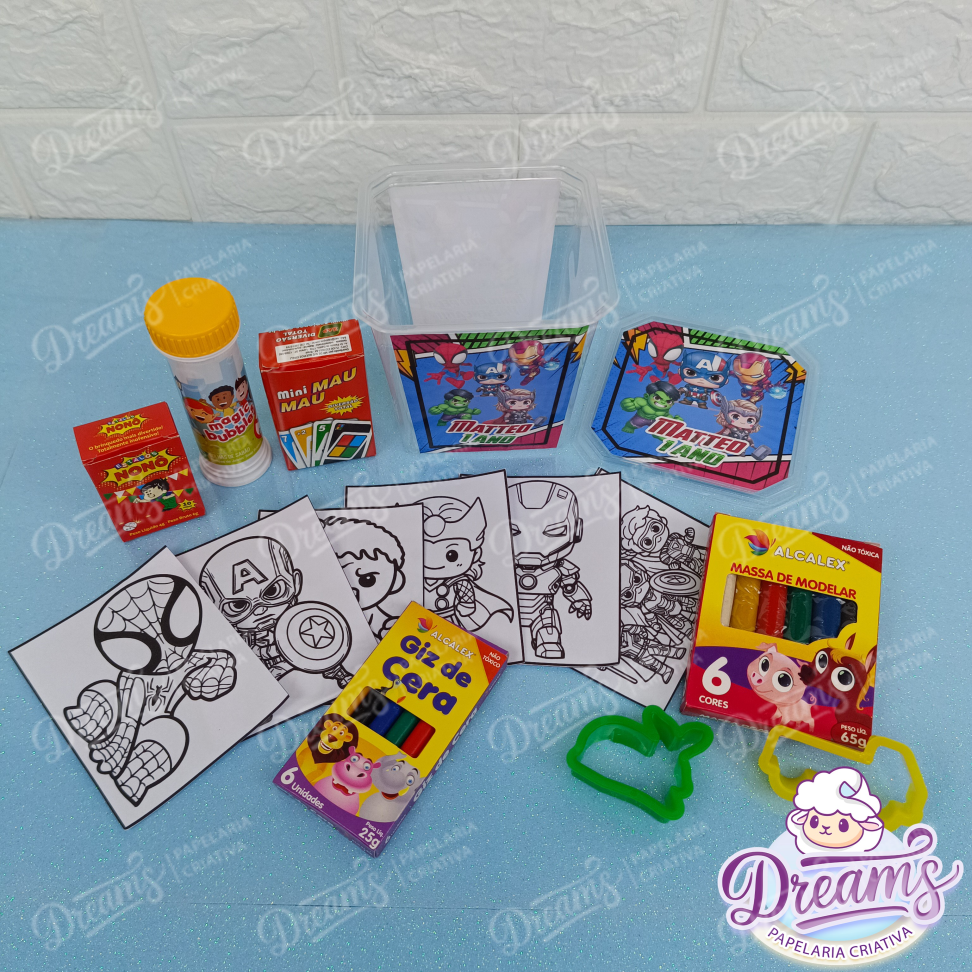 Kit com 20 Potes Diversão 750 ml Personalizados – Vingadores Baby - #3
