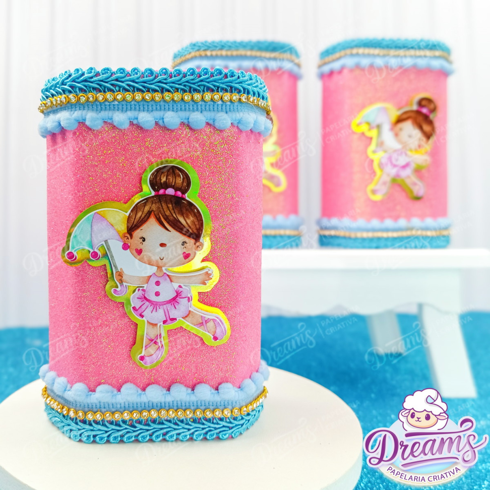 Kit com 10 Biscoitos Look em Embalagens Personalizadas – Circo Rosa
