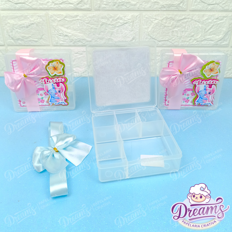 Kit com 20 Caixas com Divisórias e Laço – Stitch e Angel - #4