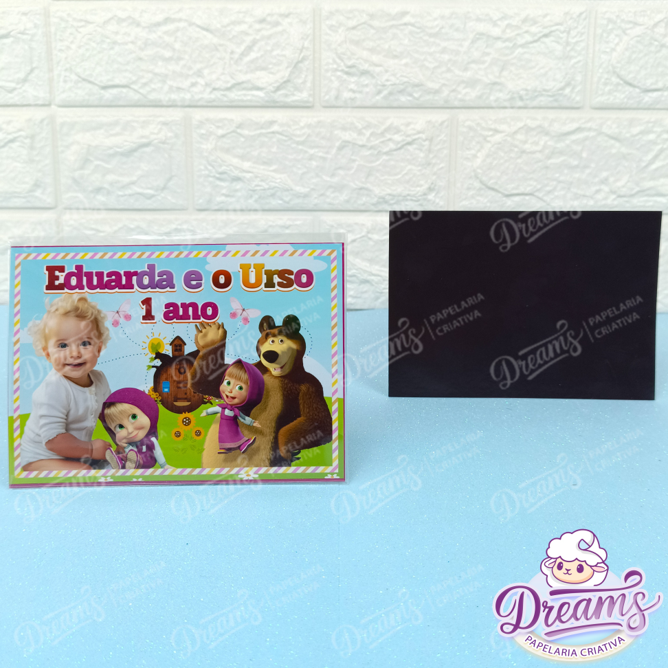 Kit com 20 Ímãs de Geladeira 10 × 15 cm – Masha e o Urso - #6
