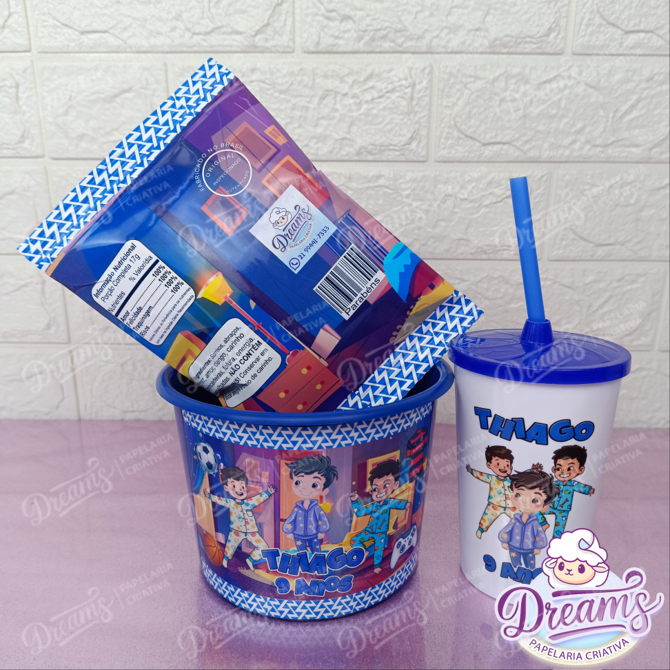 Kit com 20 Cineminhas: Balde, Copo 480 ml e Ruffles 17 g – Thago