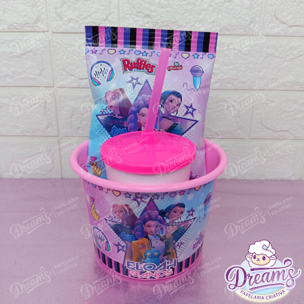 Kit com 20 Cineminhas: Balde, Copo 480 ml e Ruffles 17 g – Eloah K-pop - #3