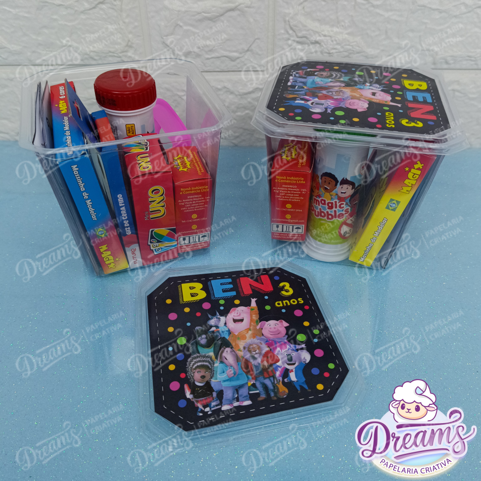Kit com 20 Potes Diversão 750 ml Personalizados – Sing - #6
