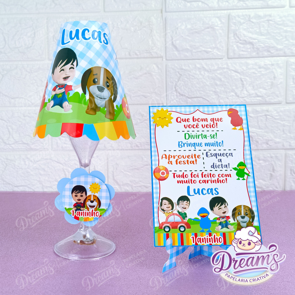 Kit com 10 Abajures Taça LED e 10 Plaquinhas de Agradecimento – Bento e Totó - #4