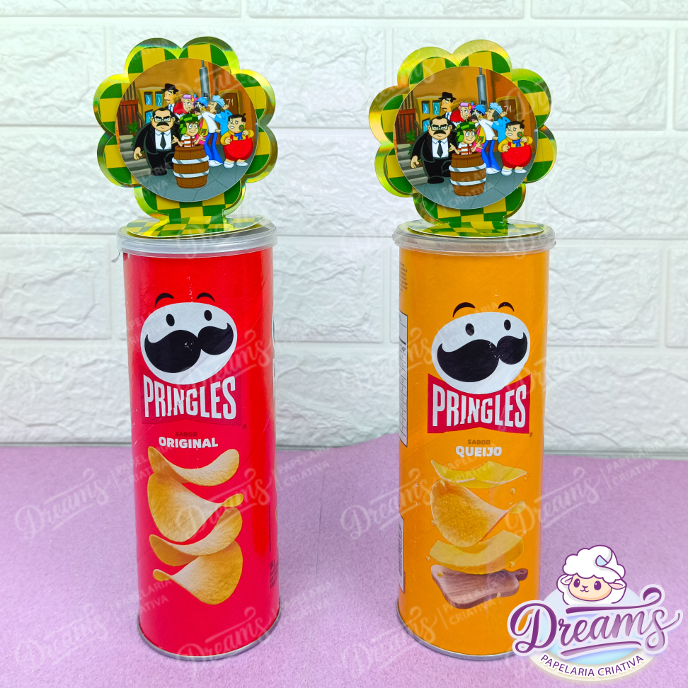 Kit com 20 Apliques para Latas de Pringles 109 g – Chaves