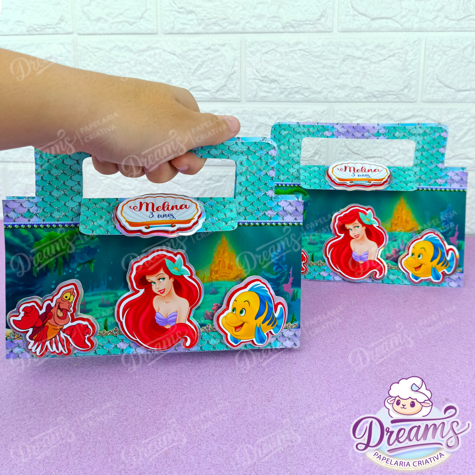 Kit com 10 Pastas de Colorir Personalizadas – Pequena Sereia - #3