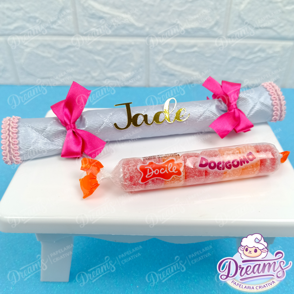 Kit com 10 Jujubas em Embalagens Personalizadas – Circo Rosa
