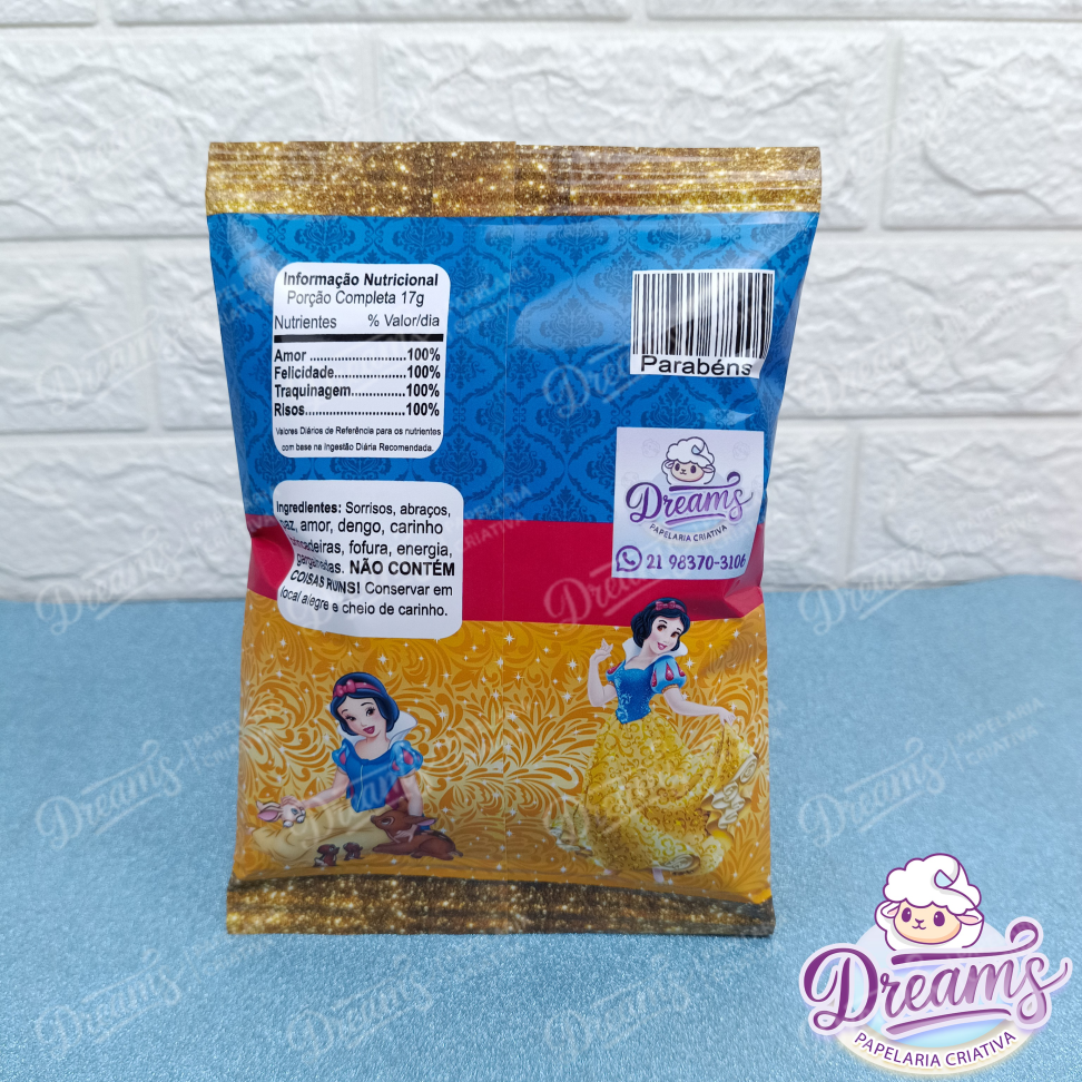 Kit com 20 Pacotes de Batata Ruffles 17 g Personalizados – Branca de Neve - #3