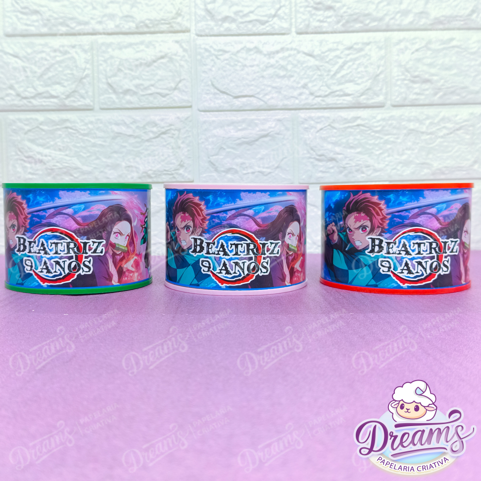 Kit com 20 Rótulos para Tubolatas 7 × 10 cm – Demon Slayer - #5