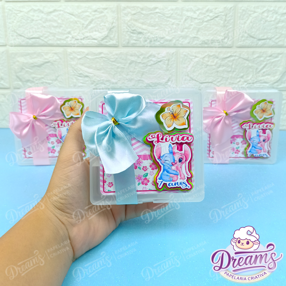 Kit com 20 Caixas com Divisórias e Laço – Stitch e Angel - #3