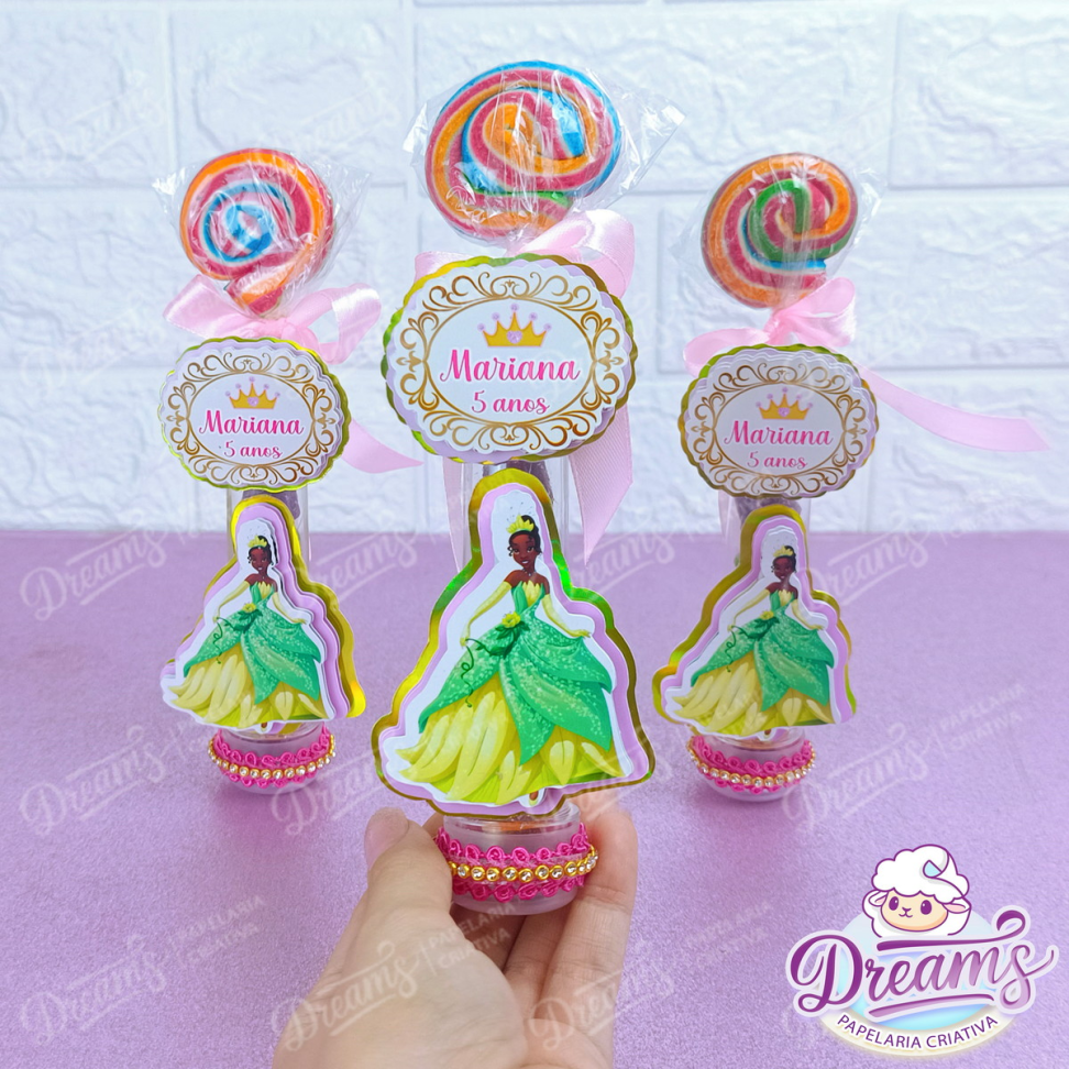 Kit com 20 Tubelitos de 13 cm e Pirulitos Psicodélicos – Princesas - #5