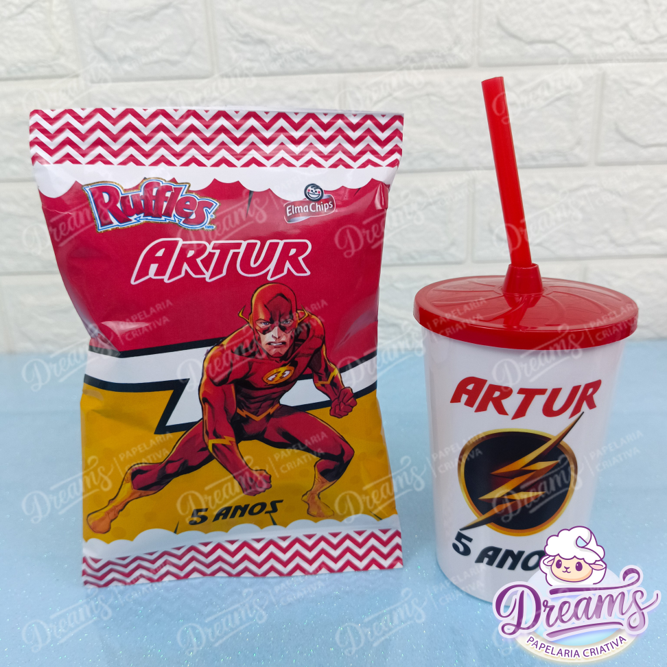 Kit com 12 Batatas Ruffles e 12 Copos de 480 ml – Flash