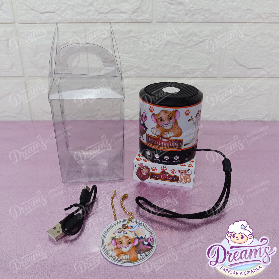 Kit com 20 Caixas de Som Bluetooth 887 Personalizadas – Rei Leão